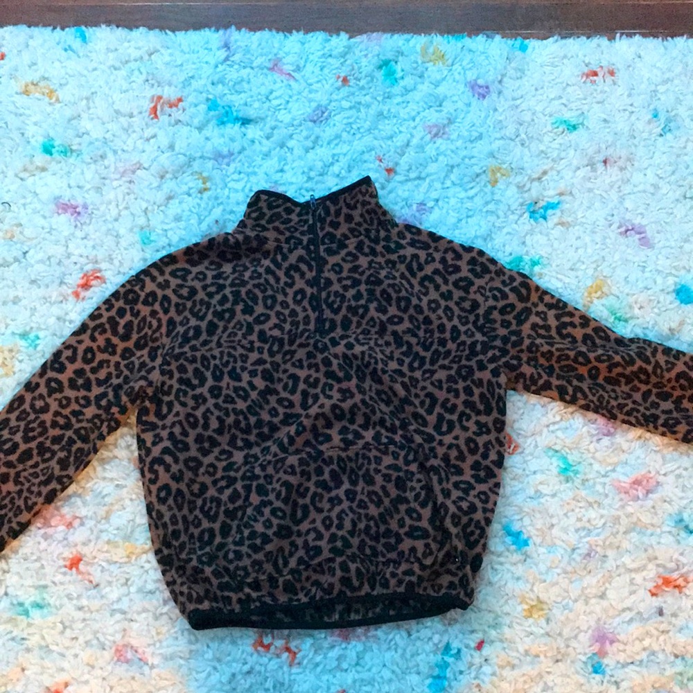 Soft leopard print sweater
